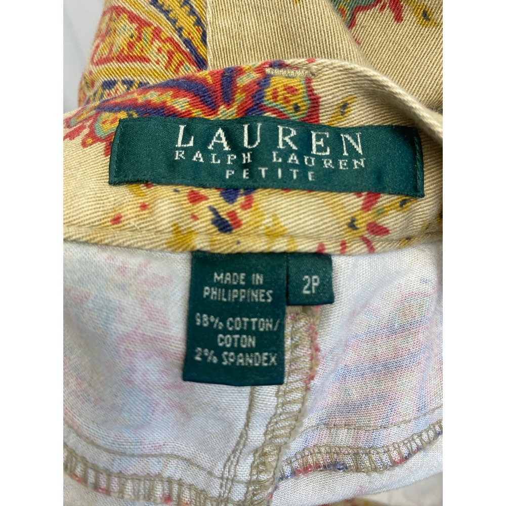 Lauren Ralph Lauren Slim Leg Pants Womens 2P Floral Paisley Western Boho Artsy - Picture 3 of 7